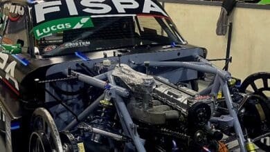 Va por la revancha: el Ford de Santero fue reparado a cero 18 Santero va