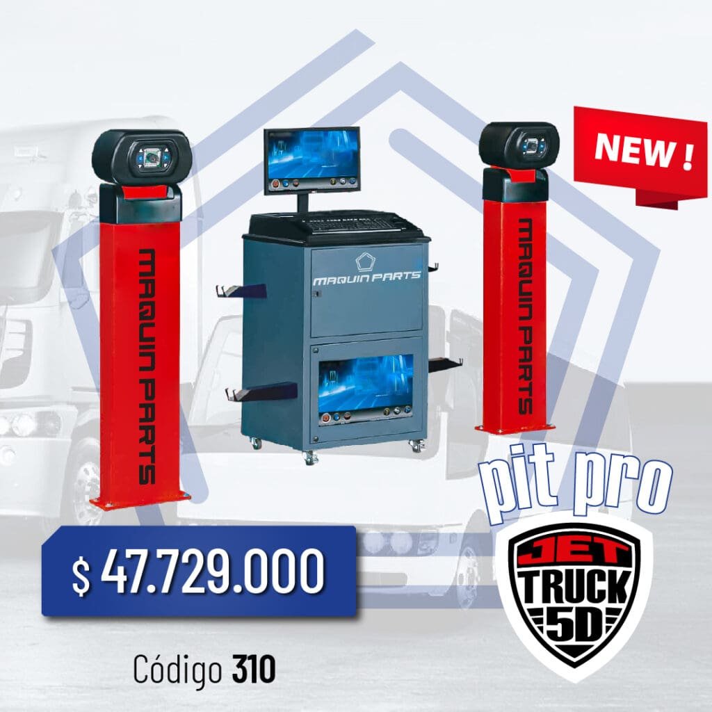 Precisión y velocidad: nuevas alineadoras Maquin Parts 5D para camiones 5 Maquin pit pro