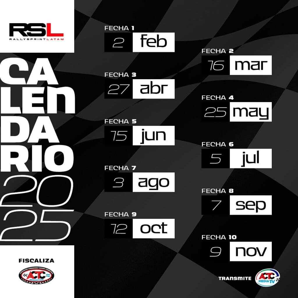 Agarrá la agenda: se presentaron los calendarios 2025 7 RSL calendario 2025 va