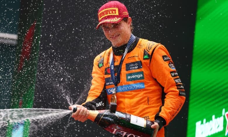 Piastri festeja su tercer triunfo en F1