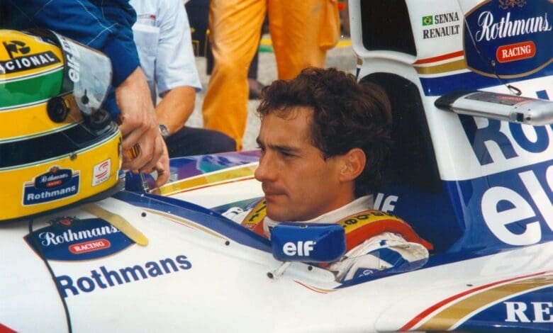 Senna minutos antes de largar su último GP