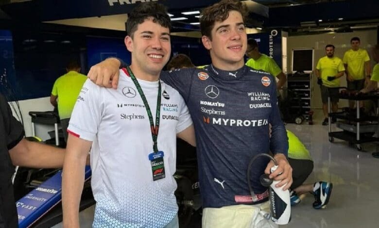 ¿Corazón ovalado?: Colapinto, feliz por el éxito de un Ford 1 Gandulia y Colapinto son amigos desde hace muchos años