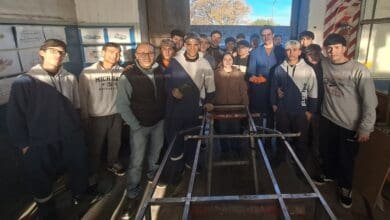 El equipo de alumnos y docentes del proyecto