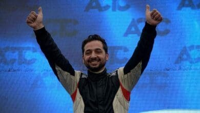 González, en uno de los festejos del podio