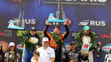 Segunda alegría: Blotta celebró otro triunfo en Rosario 8 TN C2 Blotta final Rosario podio