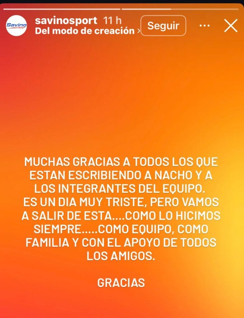 El Savino Sport sobre el incendio