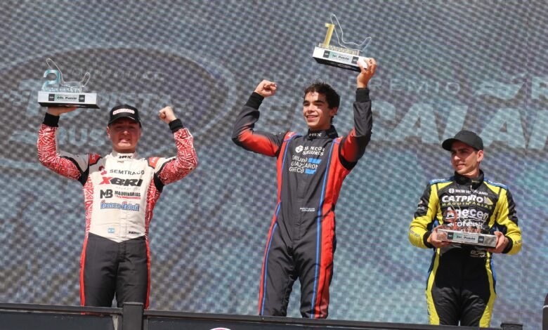 El podio del TC Pista en El Calafate
