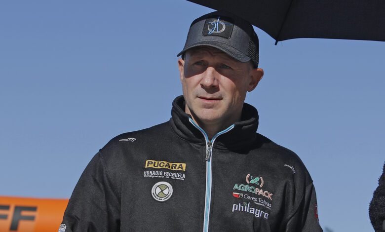 Jerónimo Teti en los boxes de El Calafate