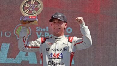 Santilli Pazos en el podio de las TC Pista Pick Ups