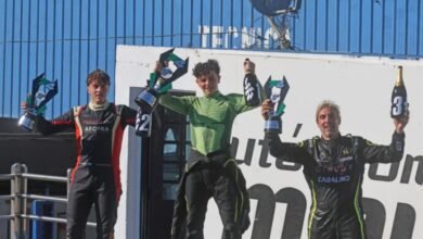 El podio de la Final 1 de la Formula 4 NG