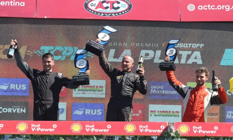 El podio del Turismo 4000 Argentino con la victoria de Tonlorenzi