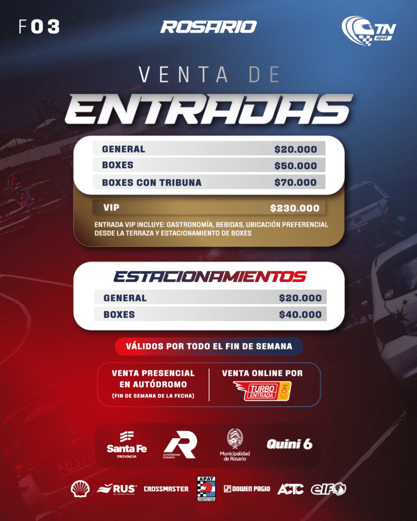 Las entradas para Rosario del TN APAT