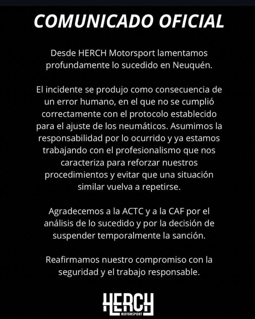 El comunicado del equipo de Lugon