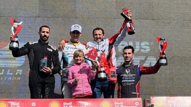 Agustín Sexe en el podio