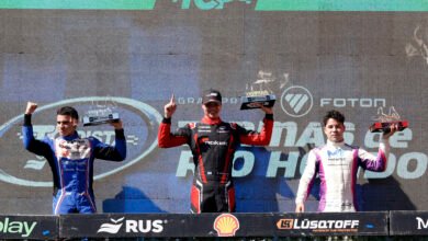 El podio del TC Pista