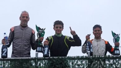 El podio de la Formula 4 NG con Karim Fara a la cabeza