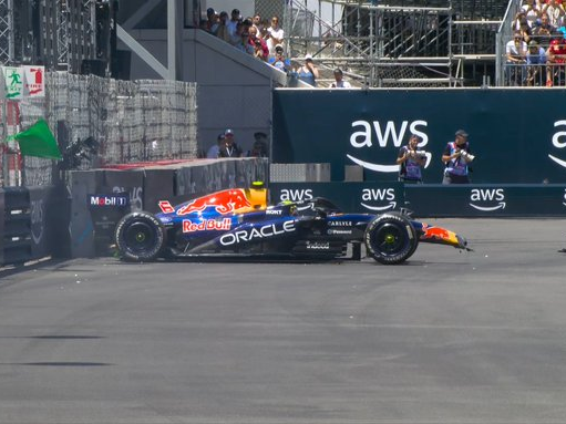 Hadjar golpeó la parde en la P1 de Monaco que dominó Ferrari