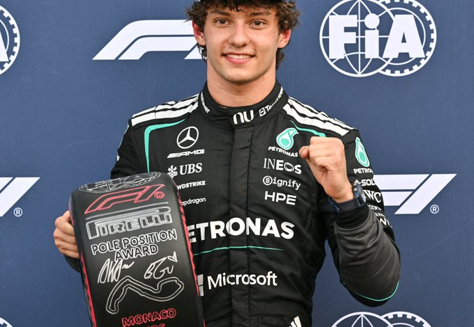 Kimi Antonelli apareció el sábado y se llevó la pole en Mónaco 1 Antonelli en la pole del GP de Monaco