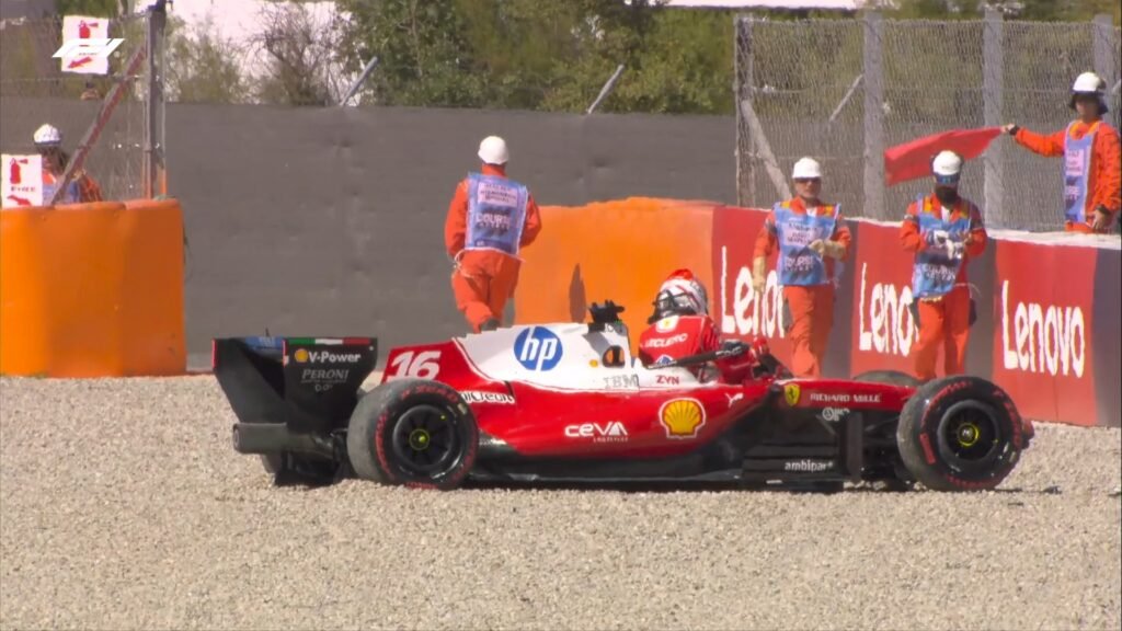 GP de Barcelona: Russell también dominó el sábado y larga desde la pole 4 Leclerc se accidentó en la clasificación del GP de Barcelona