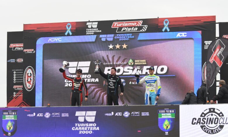 Llaver comenzó ganando en Rosario 1 El podio de la carrera 1 en Rosario, con Llaver, Dose y Llaver