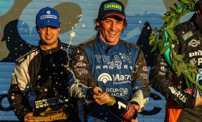 Mayores del Sudeste: la Carrera de las Estrellas fue un éxito 1 De Benedictis celebra la victoria en la final de invitados del Mar y Sierras A de las Mayores del Sudeste