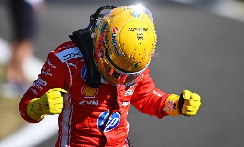 Lewis Hamilton celebra la pole