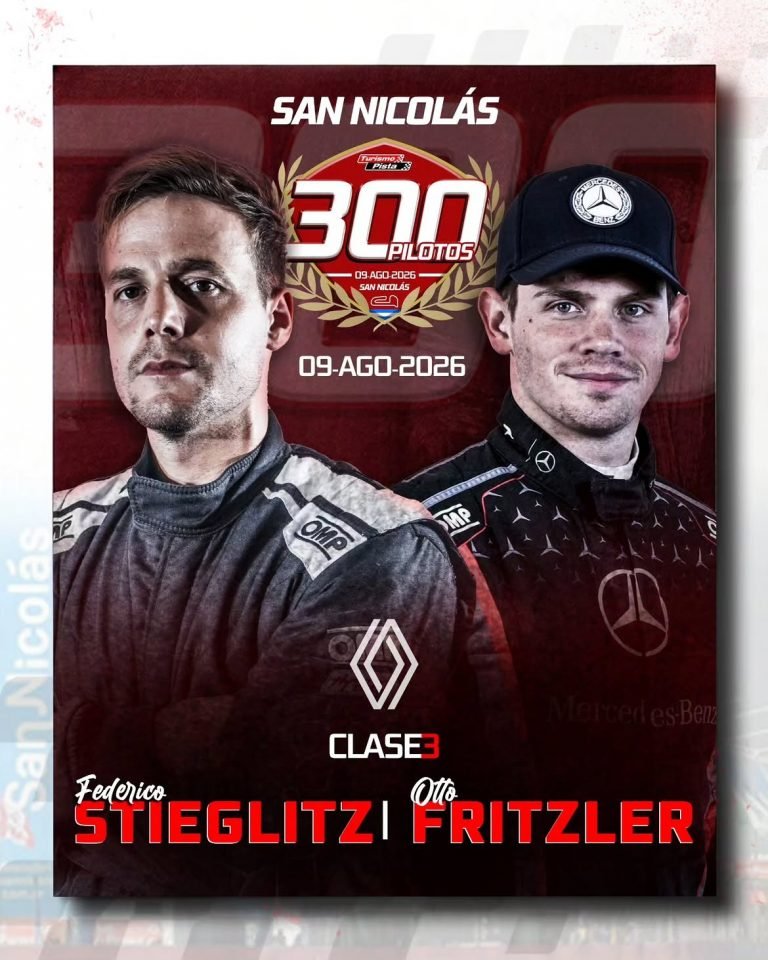 Carrera de los 300 Pilotos: siguen sumándose nombres 3 Fritzler será el acompañante de Stieglitz en la Carrera de los 300 Pilotos