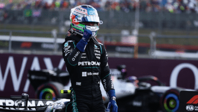 Antonelli celebra la pole en Silverstone