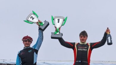 Gargaglione y Morini, los ganadores de la quinta fecha de la Fórmula 4 NG 4 El podio de la primera final con Gargaglione como ganador de la Formula 4 NG