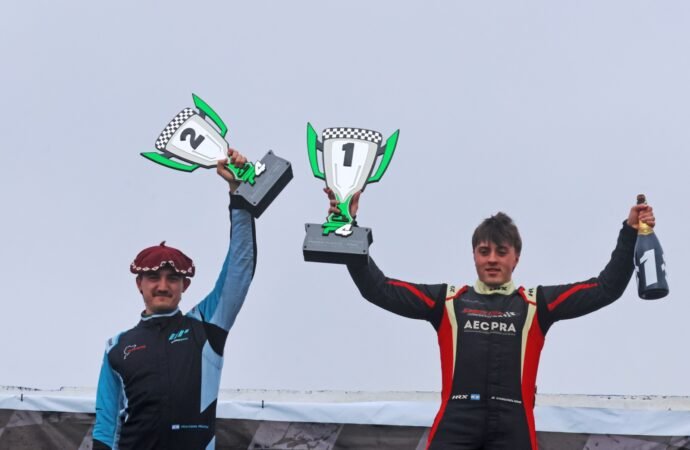 Gargaglione y Morini, los ganadores de la quinta fecha de la Fórmula 4 NG 1 El podio de la primera final con Gargaglione como ganador de la Formula 4 NG