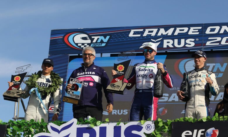 Clase 3 del TN APAT Canapino ganó en el Villicum de San Juan 1 El podio de la Clase 3 del TN APAT