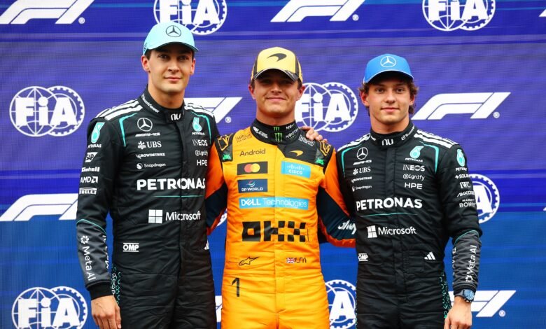 Norris, Russell y Antonelli, los más rápidos de la qualy del GP de Países Bajos