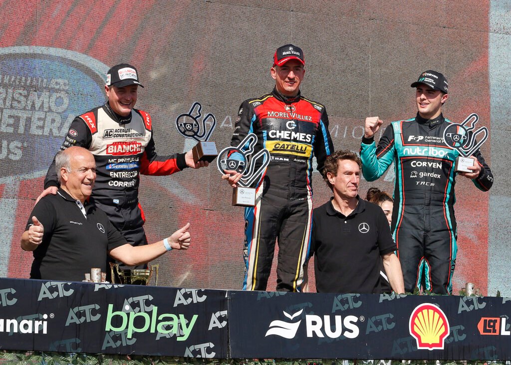El podio del TC en Paraná con Trucco, Bonelli y Dianda