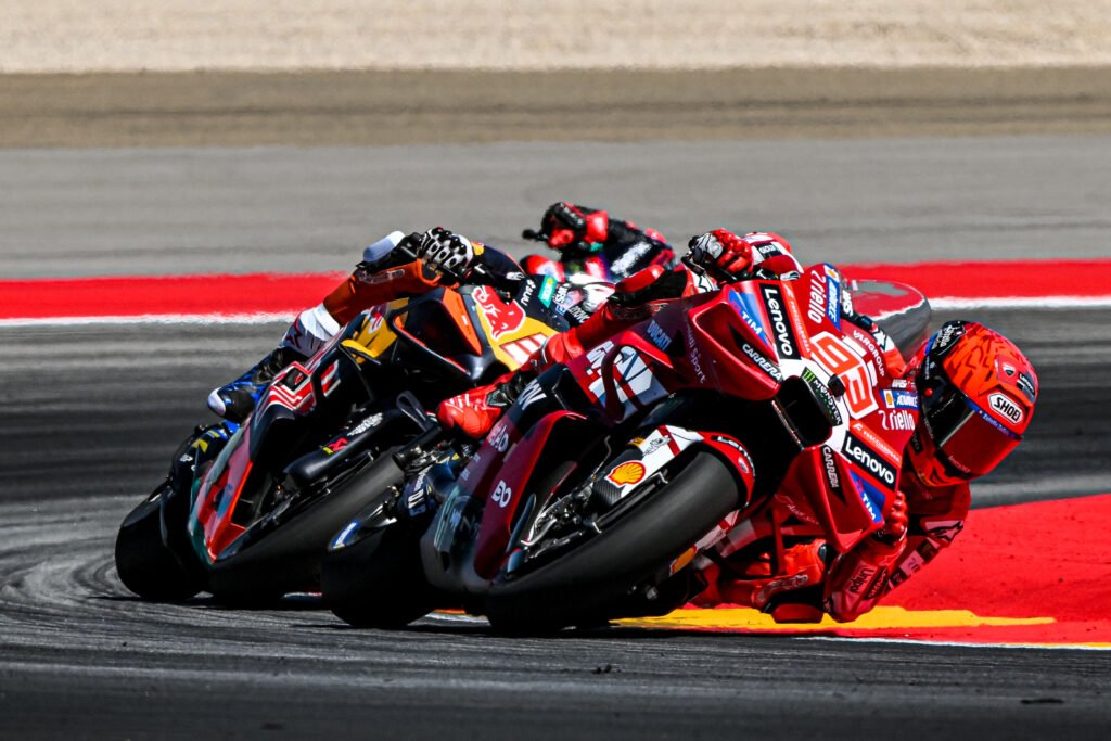 Marc Márquez: victoria en el calor de Aragón 2 Marc Marquez y Pedro Acosta pelean porla MotoGP en Aragon