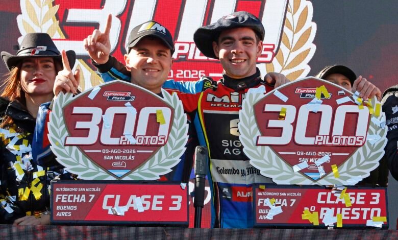 Todino y Martini en el podio de la final de invitados de la Clas3 e del Turismo Pista