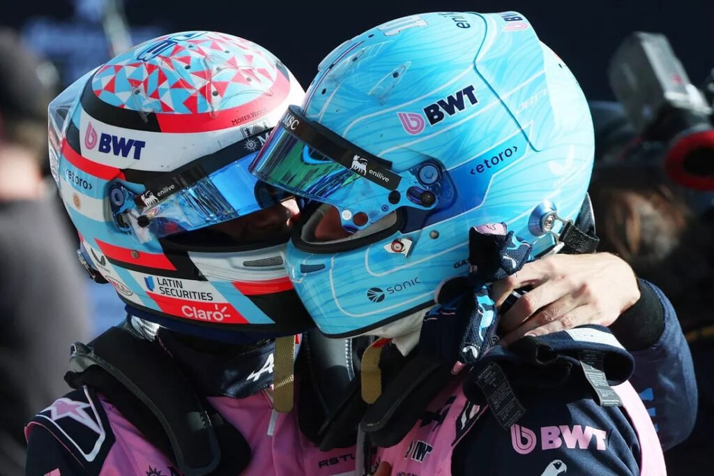 Gasly y Colapinto se saludan luego de la clasificación para el GP de Monza