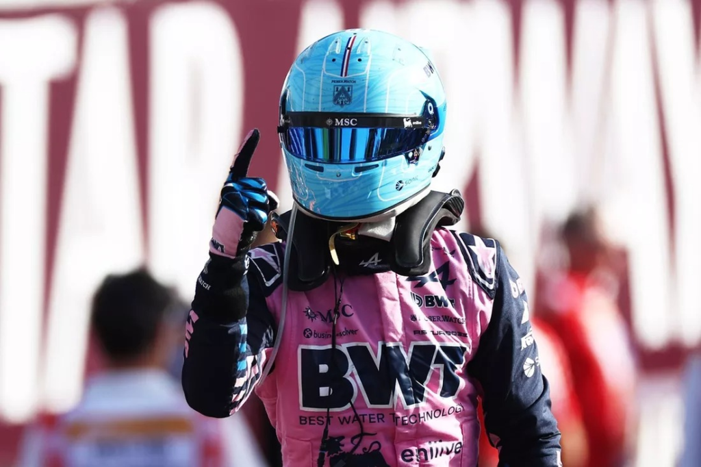 Gasly celebra la pole del sábado en Monza