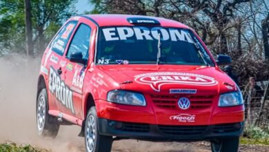 Hernan Romero y Cristian Gobernatore en el Rally de Hughes
