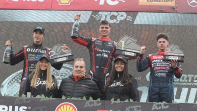 El podio del TC Pista en San Luis