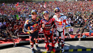 MotoGP: Marc Márquez ganó en Misano y es el nuevo líder del campeonato 6 El podio del MotoGP en Misano, con Marc y Alex Marquez y Pedro Acosta