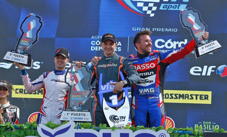 Retorno triunfal, Gastón Iansa ganó en Río Cuarto 1 El podio de la Clase 2 del TN APAT con Gastón Iansa, Valentino Quatrocchi y Canela