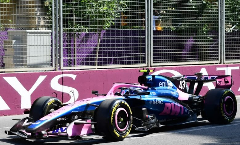 Franco Colapinto en los entrenamientos del GP de Azerbaiyan