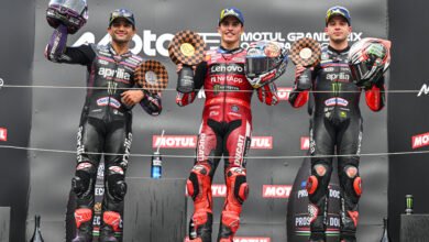 Marc Márquez ganó en Japón y ahora solo está a 2 puntos de Jorge Martin 6 El podio de Japón con Marc Márquez, Jorge Martín y Marco Bezzecchi