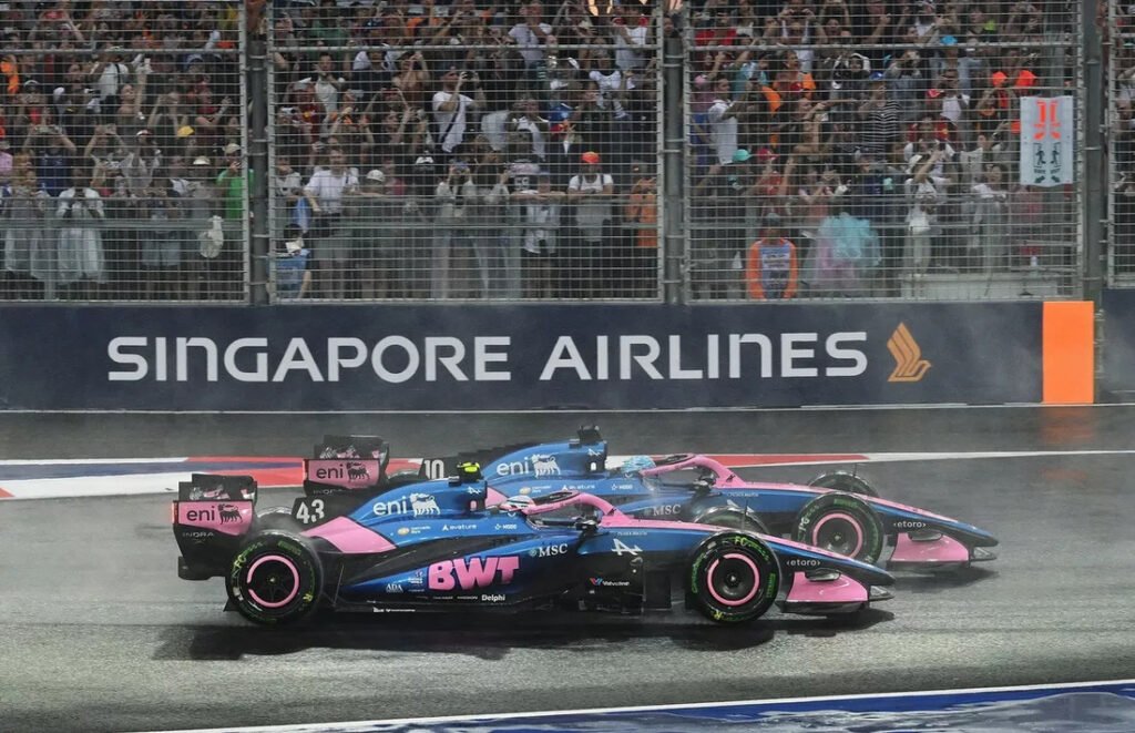 Colapinto y Gasly en el sábado del GP de Singapur