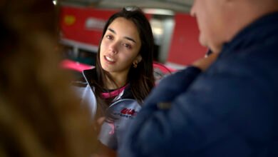 Morena Moix en los boxes
