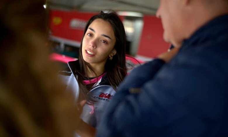 Morena Moix en los boxes