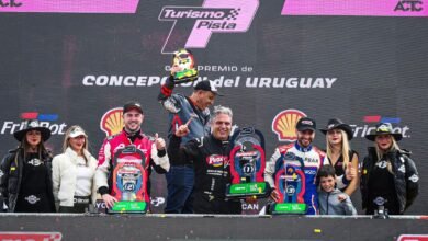 El podio de la Clase 3 del Turismo Pista